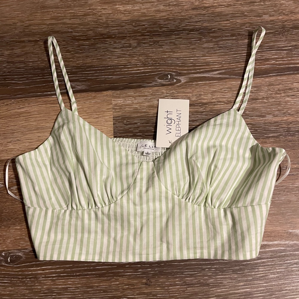 Pinstripe Bralette Top